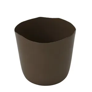 Best Product Iron Round Planter Uneven Edges Matt Biscuit Colour Standard Flower Pot for Home Decorations Handmade Customized