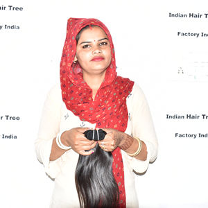 Extensions de cheveux de temple indien Remy vierges crépues bon marché, paquet brut non transformé de couleur noire droite avec des cheveux humains naturels ondulés - Product Image 1