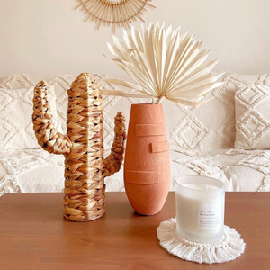 Decorazione domestica creativa accenti giacinto d'acqua cactus ornamento vimini alto cactus scultura oggetto arredamento all'ingrosso - Product Image 6