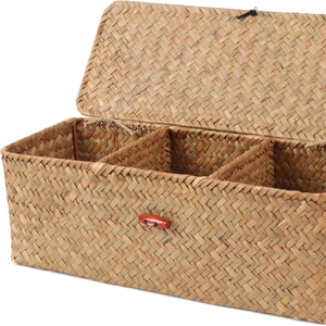 Boîte de rangement avec 3 compartiments, armoires de rangement et paniers en naturel, créant un espace chaleureux et sûr. - Product Image 1