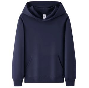 เสื้อฮู้ดผ้าฝ้าย100% ใส่ได้ทั้งชายและหญิงสไตล์ลำลองฤดูหนาวลายพื้นผ้าฟลีซระบายอากาศได้ดีด้านหน้าพิมพ์ดิจิตอลบริการ OEM - Product Image 1