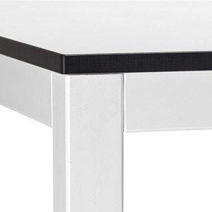 Rectangular <b>Dining</b> <b>Table</b> 120x80 cm Compact Laminate <b>Top</b> Galvanized Steel Frame Square Legs for Outdoor Restaurant Cafe Terrace - Product Image 5
