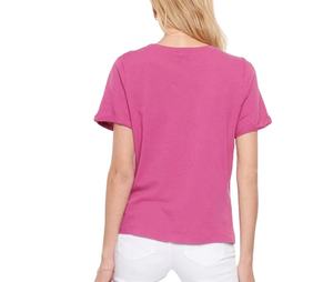 Camiseta personalizada a la moda para mujer, ropa cómoda con cuello redondo, manga corta, Color rosa, descuento del año - Product Image 1