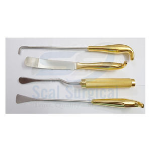Conjunto de separadores de implante de Gluteal, mango dorado, punta de recubrimiento negro, instrumentos de cirugía plástica - Product Image 4