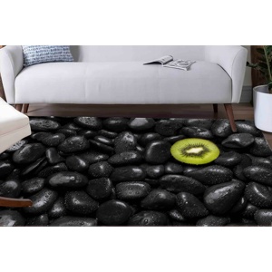 Tapis Kiwi aux motifs de fruits, Tapis tendance, Tapis imprimé moderne pour la décoration intérieure, Tapis fin non tissé - Product Image 1
