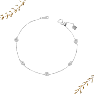 14K สร้อยข้อมือเพชรแบบมินิมอลสำหรับใส่ในแล็บทองคำสร้อยข้อมือแบบเรียงซ้อนแบบปรับได้ - Product Image 1