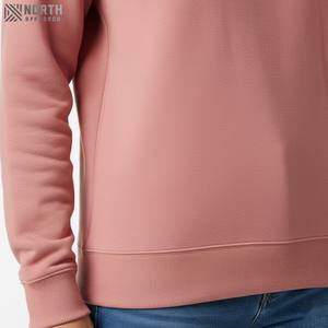 Sudadera informal de cuello redondo de Color sólido de Invierno para mujer personalizada, sudaderas con estampado de algodón 100% transpirable al por mayor - Product Image 5