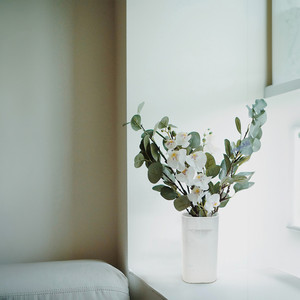 CRV3611WT - Large White Tall Flat Portfolio <b>Vase</b> - 5.7 W x 3 L x 11.4 H - Product Image 4