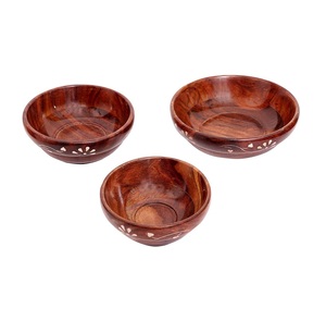 Nuevo modelo de bambú natural de madera personalizado cuenco redondo para ensalada de frutas para Cocina - Product Image 3