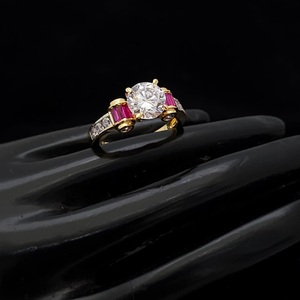 Anillo elegante ajustable con acabado blanco Dorado de la mejor calidad a la moda para función y colección de ropa de boda para fiesta para mujer - Product Image 1