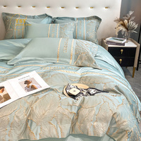 60S 100% coton housse de couette ensemble quatre pièces Kit couette luxe rideau ensembles de literie pour la chambre à coucher