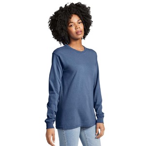 Camisa Azul de Jersey de Algodón para Mujer, Camisa de Manga Larga para Dama - Product Image 6