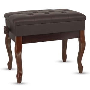 5 Core Piano Bench 3 Padded Cushioned <b>Stool</b> Wooden Heavy Duty Adjustable Musician Chair w Storage - Product Image 2