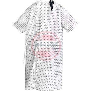 Venta al por mayor de batas personalizadas de hospital Gowm cuello redondo para pacientes - Product Image 4