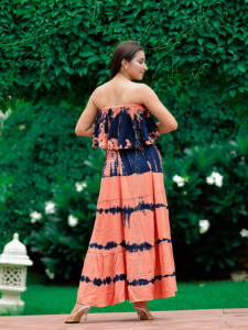 Été Tendance Femmes Rayon Tie dye Longue robe de soirée - Product Image 4