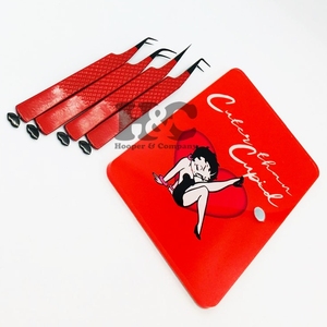 Nuevas llegadas Pinzas para labios Selecciones calientes Pinzas para pestañas Top Trending Lip Black Lash Extension Pinzas Acero inoxidable Tile Mink - Product Image 6