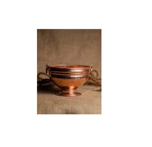 Bol à riz en cuivre martelé de table, bol à riz en cuivre au design moderne avec couvercle, bol en cuivre solide de haute qualité décoratif fait à la main - Product Image 1