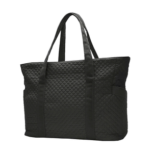 Sac fourre-tout à fermeture éclair personnalisable unisexe avec doublure en polyester noir et logo à motif d'oreiller pour le shopping et le camping - Product Image 3