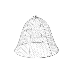Cloche de table en métal blanc, écologique, artisanale, rustique, style ferme, pour aliments ou plantes, cadeaux - Product Image 1