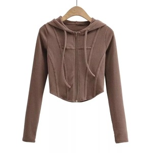 Top corto para mujer más vendido al mejor precio, sudaderas con capucha ligeras y personalizadas para mujer - Product Image 5