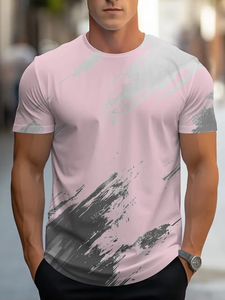 Camiseta de Verano para Hombre, Personalizada, de Punto Sólido, Cuello en V, Manga Corta, Transpirable y de Secado Rápido, 100% Algodón, Moderna, para Exteriores - Product Image 2