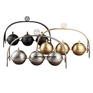 Cuenco de chocolate de acero con acabado dorado mate, cuenco dulce hecho a mano con diseño árabe, cuenco de chocolate nuevo clásico y elegante - Product Image 2