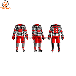 เสื้อเจอร์ซีย์เล่นกีฬาฮอกกี้ออกแบบได้ตามต้องการใช้เทคนิคการระเหิดชื่อทีมชุดฮ็อกกี้น้ำแข็ง - Product Image 6