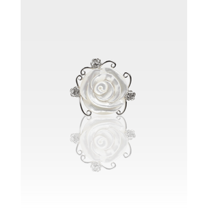 Anillo Delicado Geométrico en Forma de Pera, Chapado en Rodio sobre Oro Blanco de 10K, con Diamante VVS1 - Product Image 2