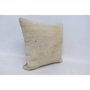 Beige Wool Kantha Patchwork <b>Pillow</b> 18x18 Inch Luxury Rustic Square <b>Throw</b> <b>Pillow</b> Woven Vintage Fluffy Portable Bedding Christmas - Product Image 3