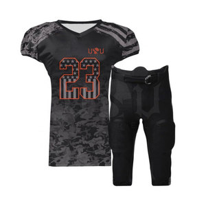 ชุดยูนิฟอร์มอเมริกันฟุตบอลสั่งทำพิเศษปี 2025 ขายดีที่สุด พร้อมโลโก้แบบกำหนดเอง แขนสั้น ผ้าระบายอากาศได้ดี คุณภาพสูง - Product Image 1
