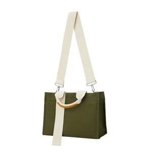Sac fourre-tout en cuir véritable élégant pour femmes Sac à main en toile souple durable avec fermeture à glissière Produit OEM FBA à la mode - Product Image 6