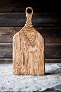 Planche à découper ovale en bois avec double poignée Planche à découper de qualité supérieure pour viande fromage légumes et service - Product Image 4