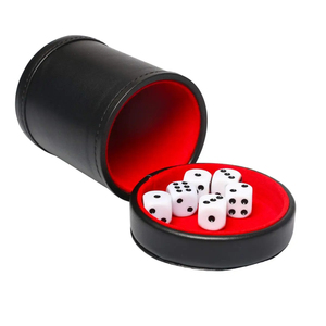Juego de Vasos para Dados de Cuero Sintético Premium Personalizado – Vasos Silenciosos con Interior de Fieltro Colorido para Casino, Dados de Mentiroso y Tablet - Product Image 2