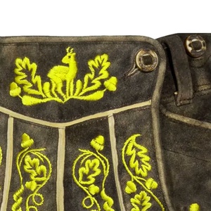 Pantalones Cortos de Cuero Genuino Lederhosen para Hombre, Diseño y Color Personalizados, Pantalones Cortos Bávaros de Alta Calidad para Festivales de Baile - Product Image 5
