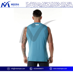 Camiseta sin mangas deportiva ligera para hombre, Material de malla elástica que absorbe la humedad, estampado de punto transpirable, ideal para Yoga al aire libre - Product Image 3