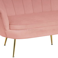 Canapé-lit multifonctionnel en velours rose coquille, style moderne unique, salon