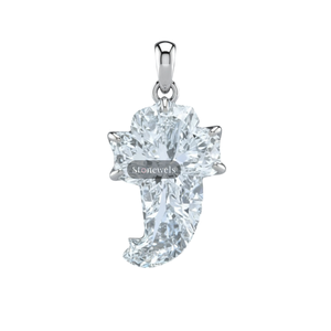 Pendentifs et breloques en argent sterling 925 plaqué or, éléphant de Noël, bijoux fins, diamants de laboratoire certifiés GIA IGI DEF VVS VS - Product Image 1