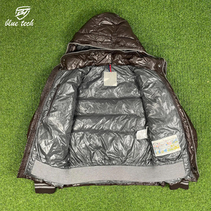 Men's Premium Quality Solid Zip-Up Hooded Puffer <b>Jacket</b> Winter Warm Custom <b>Quilted</b> Waterproof Cotton Filled Front - Product Image 4
