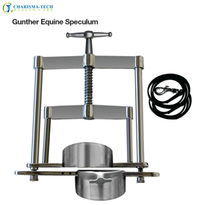 Écarteur buccal vétérinaire Guenther en acier inoxydable durable, spéculum oral manuel certifié CE pour les procédures sur animaux de grande et petite taille - Product Image 1