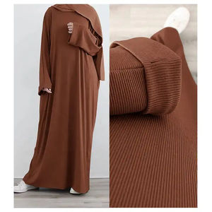 Abaya de Mujer de Alta Calidad, Personalizable, Transpirable, Hasta el Tobillo, de Manga Larga, para Eid y Ocasiones Musulmanas - Múltiples Tallas - Product Image 5
