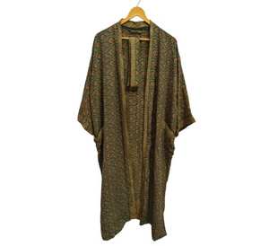 Brilliant color <b>Lounge</b> Wear Bikini Cover Up Swim Wear Long <b>Dress</b> Indian Recycled Sari Silk Kimono Night Wear Gown, - Product Image 3