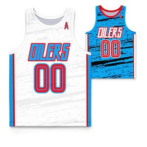 Camisetas de malla deportivas de baloncesto de verano personalizadas con logotipo de equipo y chaleco de baloncesto de diseño impreso de talla grande con número - Product Image 3