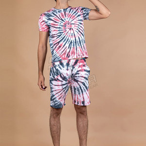 Ensembles shorts d'été pour hommes, vêtements de rue décontractés, t-shirt et short à manches en tissu éponge imprimé de grande taille, style formel - Product Image 4