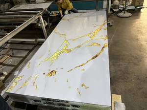 Panel de PVC con Diseño de Mármol Ecológico, Panel 3D con Protección UV para Revestimiento de Paredes Interiores de Apartamentos Modernos - Product Image 3