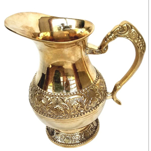 Recién llegado, jarra de latón para servir agua, jarra con asa, teteras y teteras más vendidas, compra de fabricante indio - Product Image 5