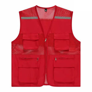 Uniforme de sécurité publicitaire avec logo personnalisé-100% gilet réfléchissant orange en maille de polyester veste haute visibilité classe 2 vêtements de travail respirants - Product Image 2
