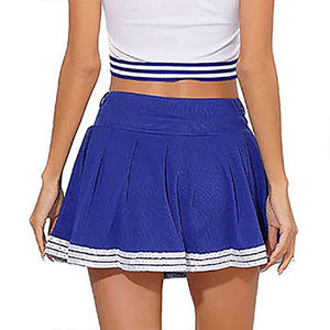 Uniforme Profesional de Animadora para Mujer, Color Azul Oscuro, Personalizado con Impresión, Sin Mangas, 100% Poliéster, Impresión por Transferencia de Calor - Product Image 5