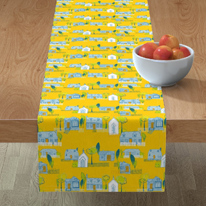 Spoon Model Printed Plain Color 100% Organic Cotton Non-slip Cute Home Hotel Decorate Gots Certificate Party <b>Dining</b> <b>Table</b> <b>Runner</b> - Product Image 4