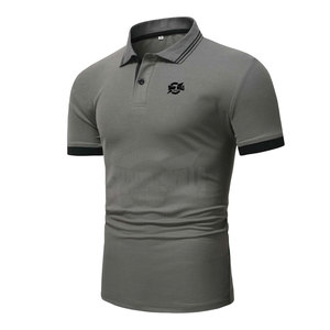 Hombres elegantes para camisetas Logotipo personalizado Impreso Transpirable Tejido de punto Algodón/Poliéster Secado rápido Ecológico Patrón sólido - Product Image 1