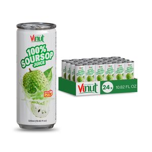 Purée de corossol 100% sans sucre avec vraie pulpe 320ml, vente en gros, marque privée, échantillon gratuit, fabricant vietnamien - Product Image 1